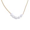 Yhpup Natural Freshwater Pearls Stainless Steel Chain Necklace for Women Waterproof Chic Fashion Collar Jewelry Gift Waterproof