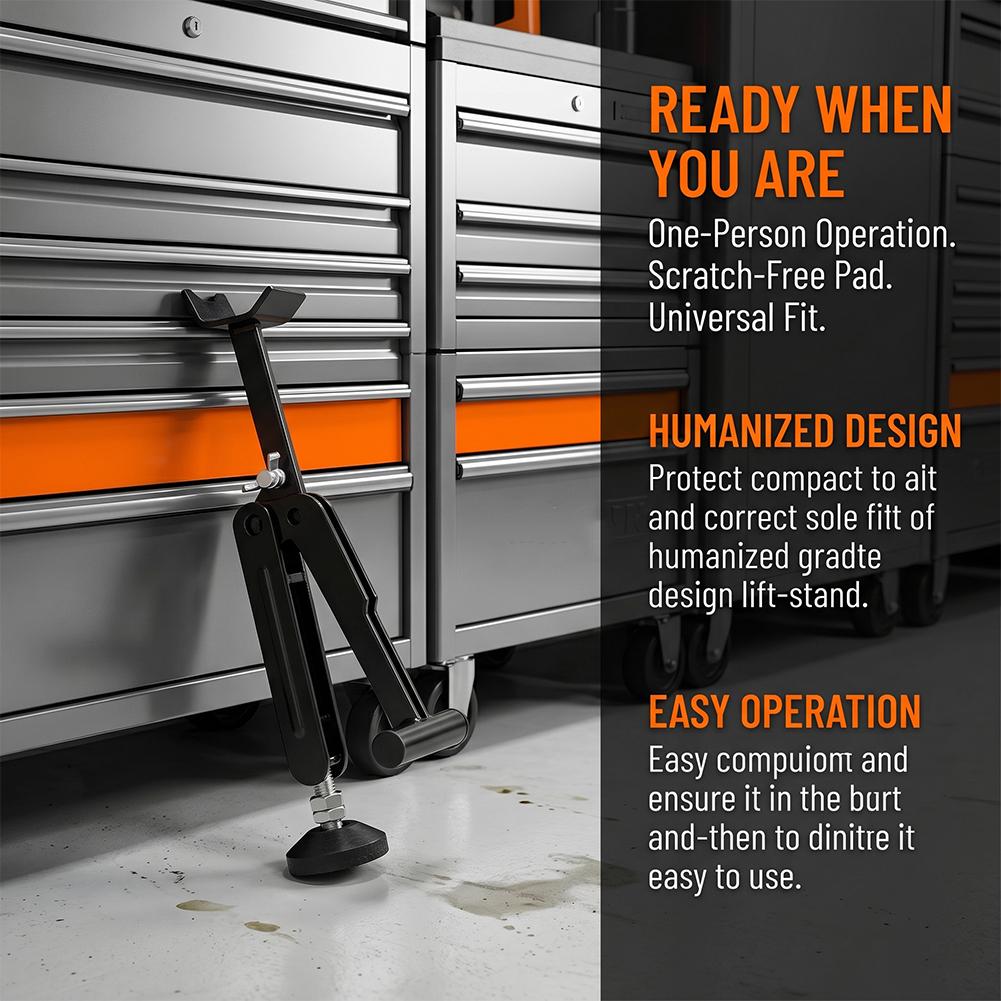 Universal Motorcycle Wheel Stand, Foldable Portable Wheel Lifter, Repair Maintenance Jack, Anti-Slip Side Support Tool
