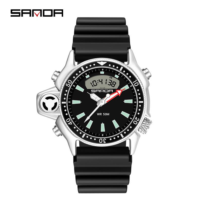 Sanda Men's Multifunctional Sports Electronic Wristwatch - Personalized, Cool, Versatile Design