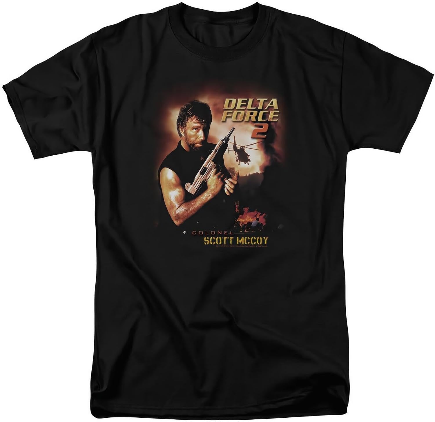 Delta Force 2 Movie Poster T Shirt Through L чёрный