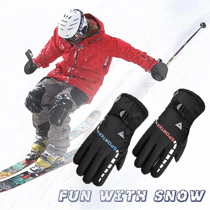 Winter Cycling Gloves Waterproof Antislip Outdoor Sports Ski Cycling Motocycle Warm Gloves Unisex Moto Equipments Accessories 6