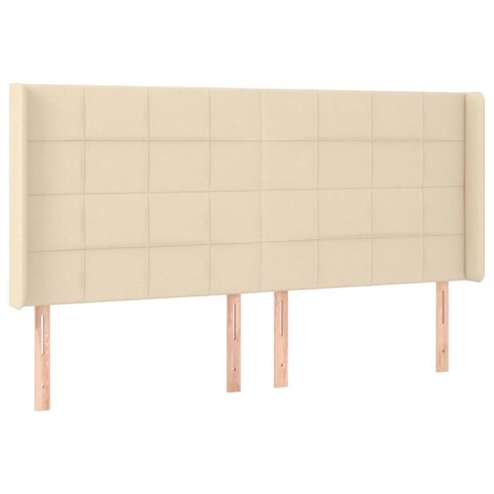 VidaXL Headboard with Ears Cream 203x16x118-128 Cm Fabric3119607