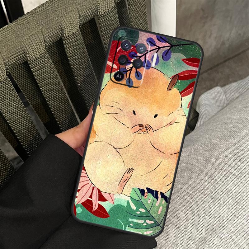 Hamster Art Case For Oppo A80 A60 A40 A94 A54 A98 A78 A18 A38 A58 A16 A76 A96 A17 A77 A74 A57S A15 Cover
