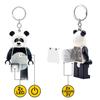 IQ Iconic Panda Guy Key Light Keychain LED Keychain Light Building Blocks Toy Doll with Movable Joints Mini Figure