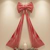 Elegant Christmas Tree Topper Bow Stripe Christmas Wreaths Bow  Store Window