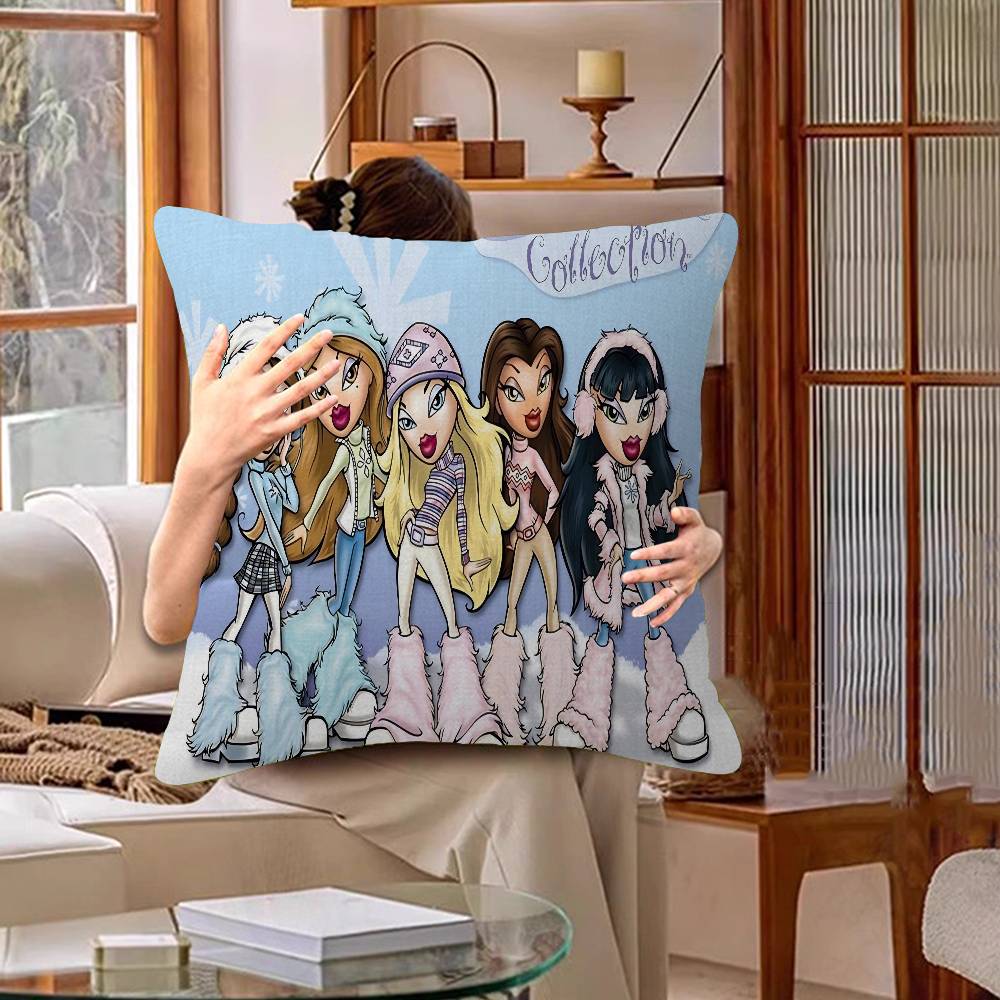 Bratz Doll Classic Vintage Pillowcase Toon Gift Cushion Cover Bedroom Home Sofa Chair Seat Decor Pillow Case
