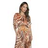 AX Paris Womens/Ladies Zebra Print Polyester Batwing Sleeve Midi Dress