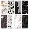 Transparent Phone Case Cover for Samsung Galaxy S25 S24 S23 S22 S20 S21 FE Ultra S24 S23 S10 S10E Plus Cute Cartoon Cat Pattern