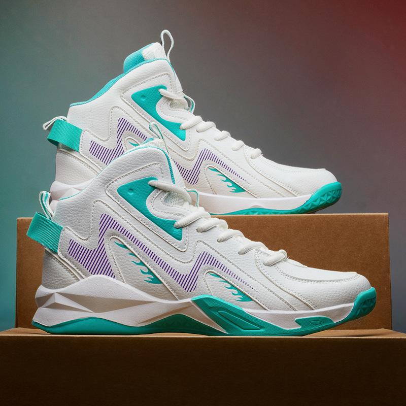 New basketball sneakers high-top youth non-slip, wear-resistant and shock-absorbing running shoes