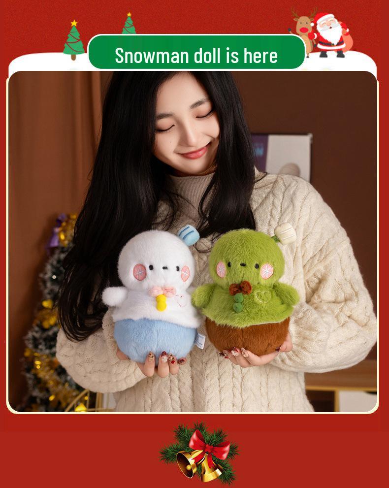 Cute Snowman & Santa Plush Christmas Ornaments - Holiday Decoration Gifts.