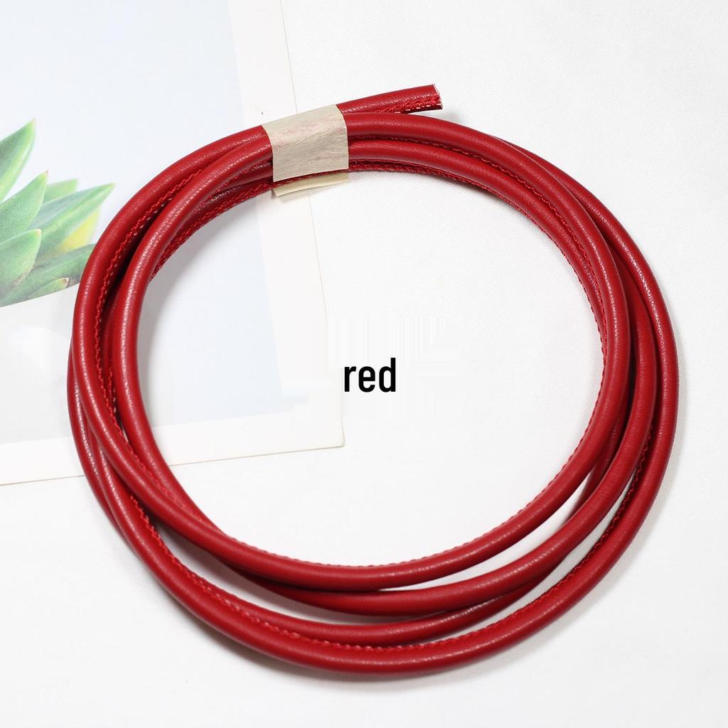 Sheepskin-Textured Microfiber Leather Round Cord for DIY Crafting and Decoration