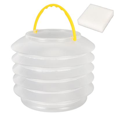 Collapsible Paint Brush Washer Transparent Reusable Spring Type Watercolor Painting Bucket with