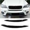 1 Pair Hdlight Eyebrow Left Right Fade Proof Front Hdlight Eyelid Trim for X5 E70 2008 to 2013