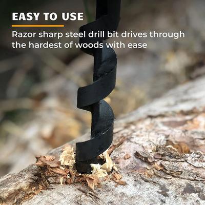 Hand Holzbohrer Manueller Schneckenbohrer Bushcraft Kohlenstoffstahl Tragbarer Überlebensbohrer Outdoor Verlängerter Bohrer