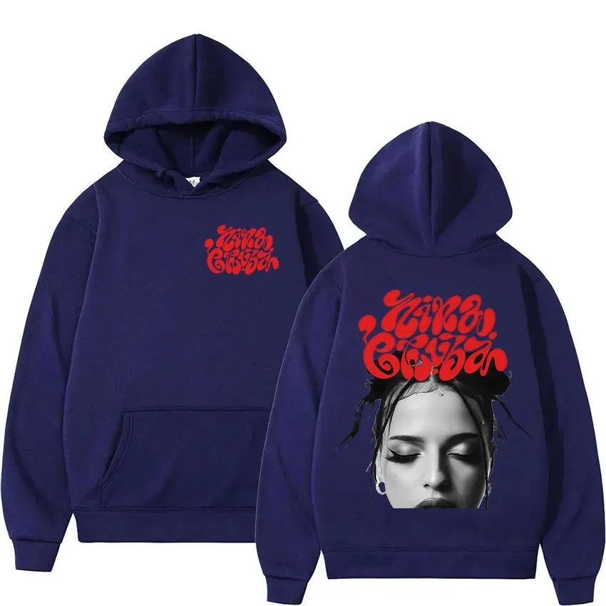 Sudadera con capucha para hombre y mujer, diseño de portada de álbum de la gira 2026 de la cantante Nina Chuba, moda Harajuku, sudadera de cuello redondo, estilo Y2K, Hip Hop, sudadera con capucha de forro polar oversize