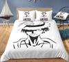 Set Biancheria da Letto di Alta Qualità Stampato in 3D con Federe Set Letto Anime Giapponese One Piece Per Bambini Adulti Decorazione Camera da Letto