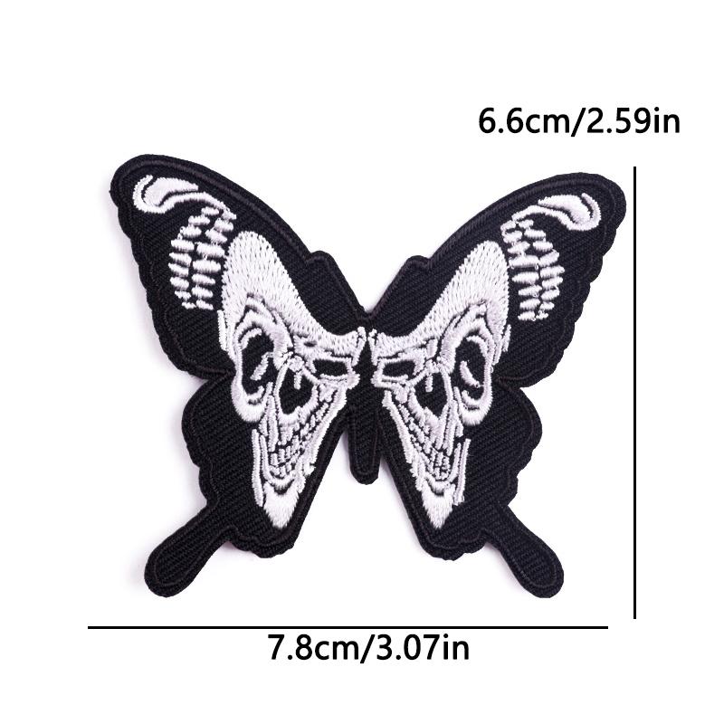 Fusible Iron On Patch Cute Animal Patch Embroidery with Cat Butterfly Dinosaur Fantasy Trio for Kids Vest Kawaii Story Decor
