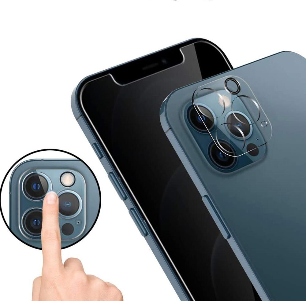 2x ERBORD Tempered Glass Camera Screen Protector for iPhone 13 Pro Max, Transparent