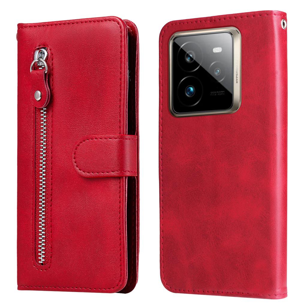 For Realme GT 7 Pro 5G Case Zipper Wallet Calf Texture PU Leather Phone Cover