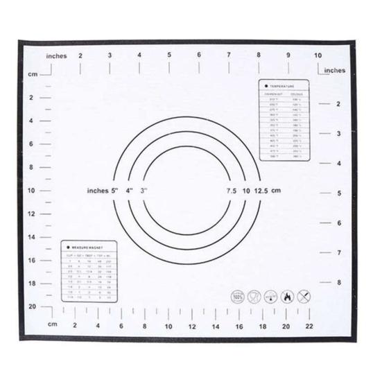 

Кухонный артефакт Подушечка для теста для выпечки Лист для раскатки теста Коврик для выпечки Формы для выпечки 26x29cm чёрный