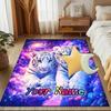 1PC Custom Name Galactic Tiger Twins Theme Floor Mat Ideal for Living Room, Game Rooms, Office, Bedroom,Floor Mat Playful Design