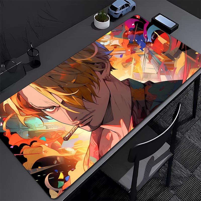 ONE PIECE Sanji Large Mousepad Computer Game Mouse Pad Gaming Accessories NonSlip Printing Deskmat Keyboard Pad PC game Mousepad