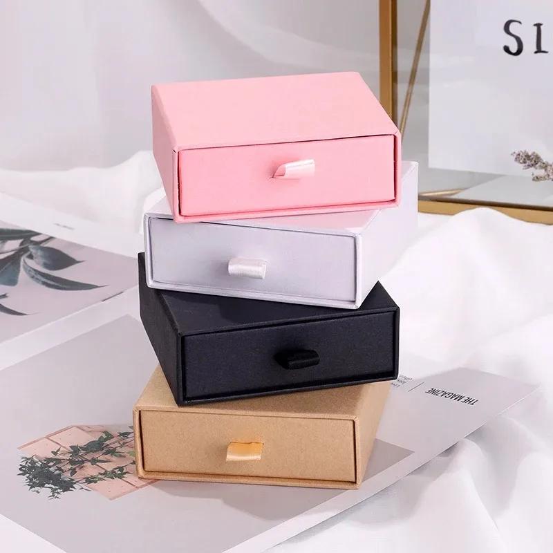 2026 Latest Models Multiple-Use Jewelry Packaging Box for Necklace, Bracelet, and Ring in Pink/White/Black