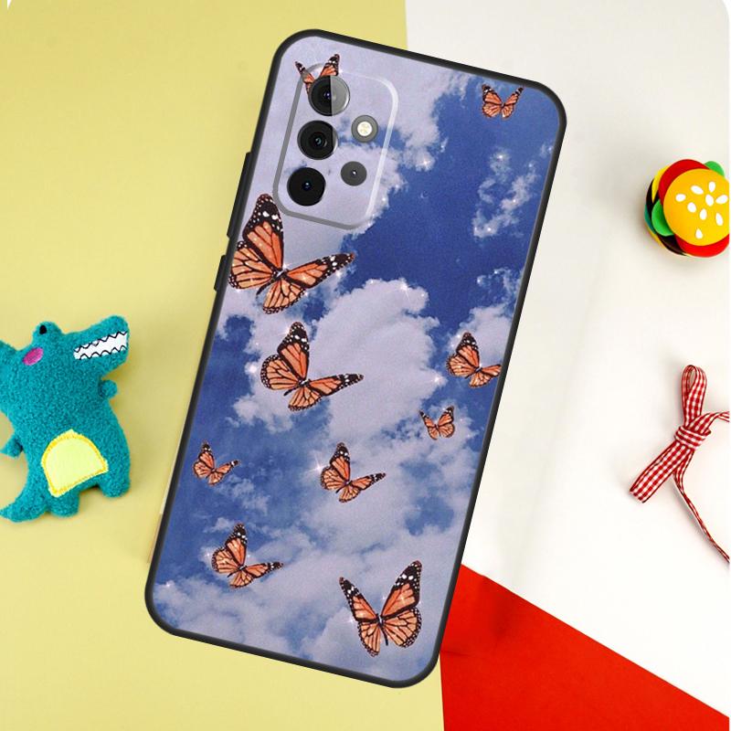 Butterfly Sky For Samsung Galaxy A22 A32 A52 A54 A34 A14 A55 A35 A15 A53 A33 A13 A05 A06 A16 Phone Case