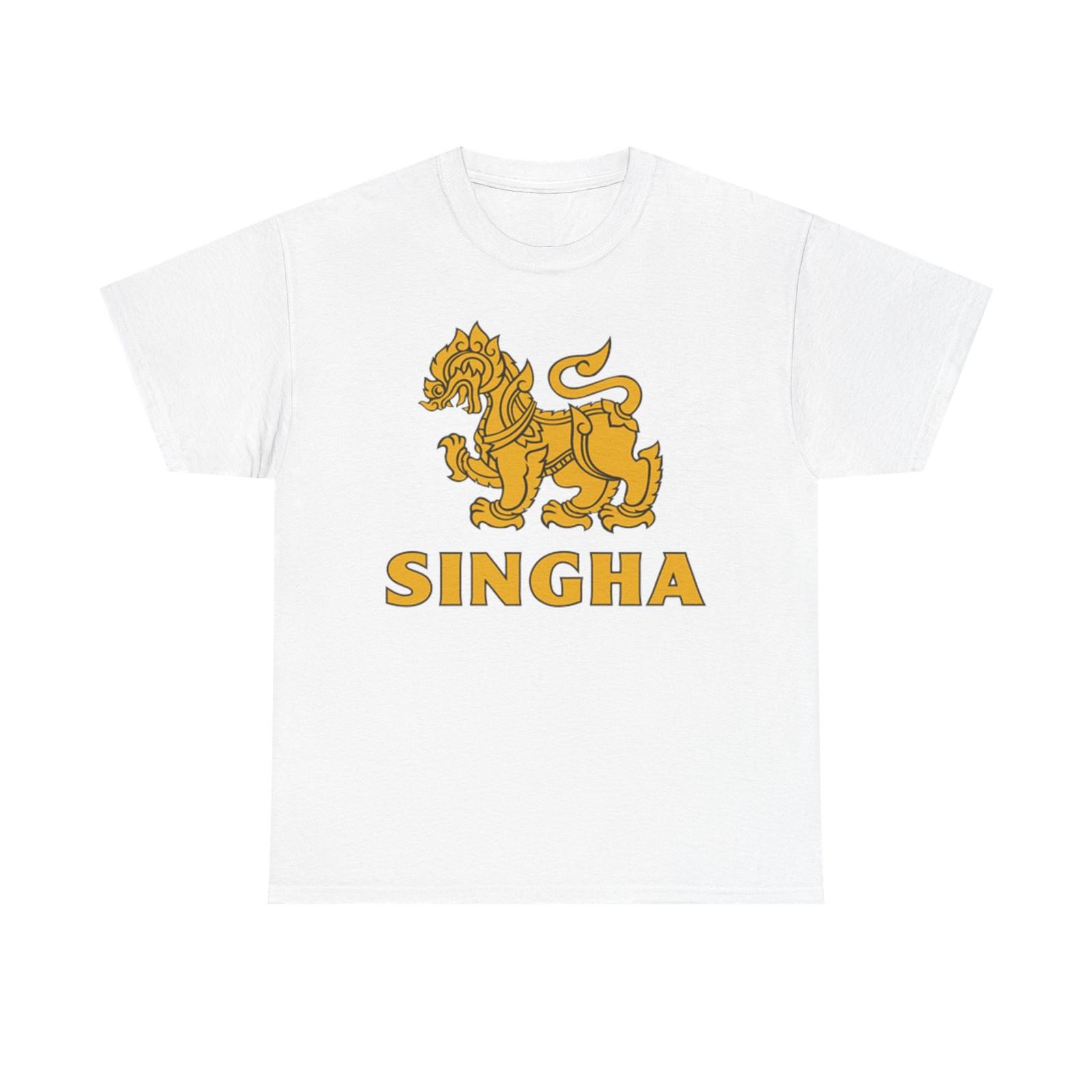 Singha Beer Graphic T Shirt Vintage Unisex Heavy Cotton Tee Unisex T-Shirt S
