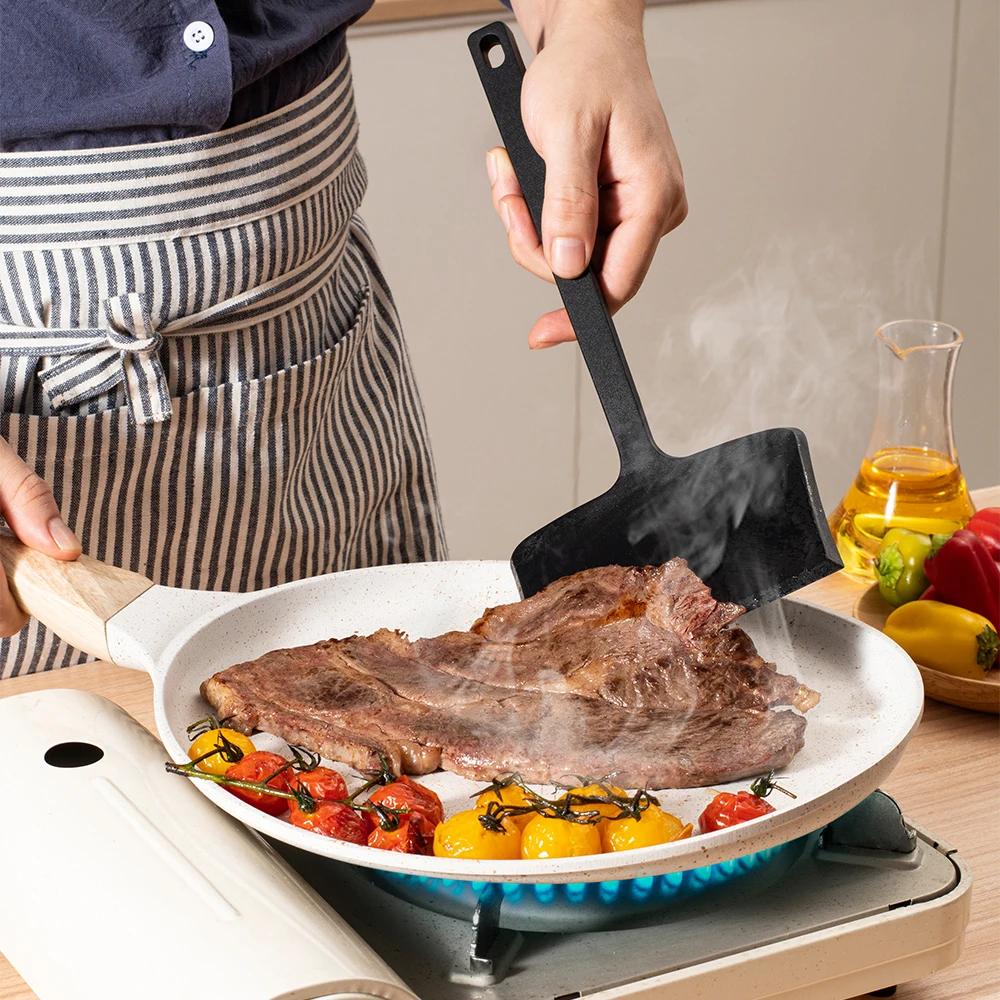 1Pc Spatula Silicone High Temperature Resistant Beef Meat Egg Kitchen Scraper Wide Pizza Cooking Tools Shovel