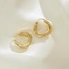 2023 European & American Retro Metal Textured Irregular Stud Earrings: Runway Style B371