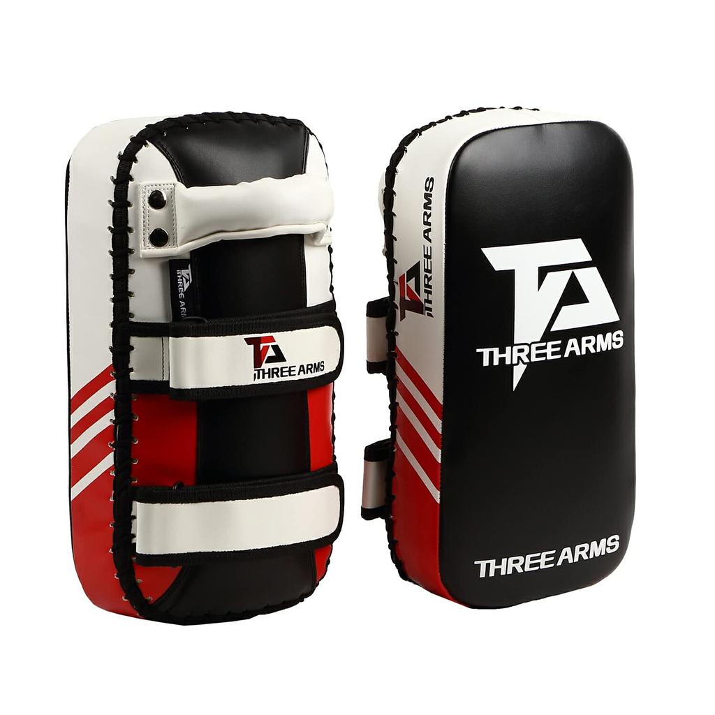 THREE ARMS ELITE Kick Set of 2 Size Fits All Durable and Refreshing Sound for and Martial Practice for Beginners and Wide Three Arms Mitts, (One