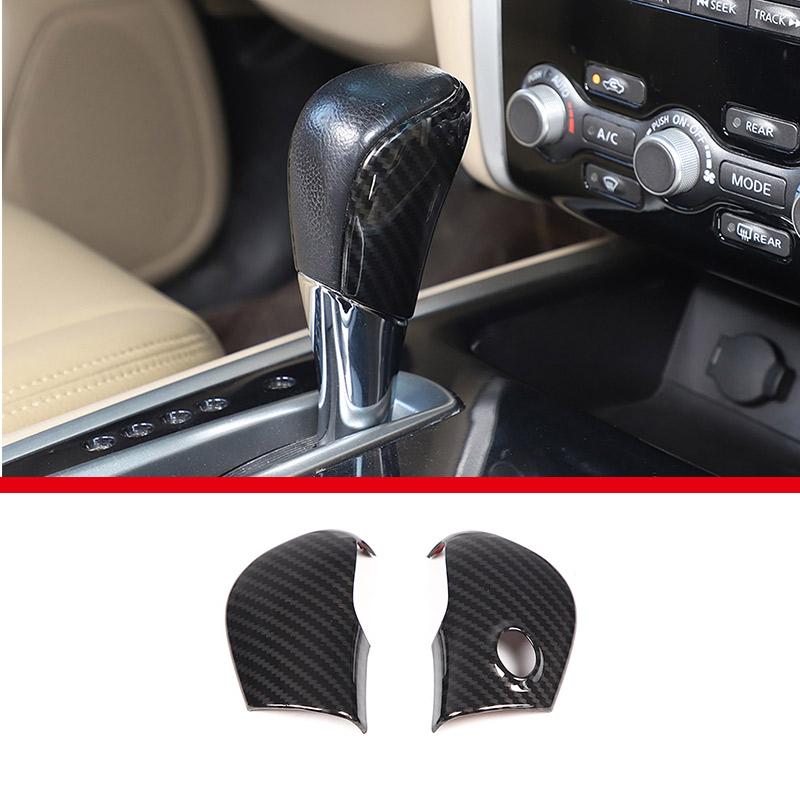 For Nissan Pathfinder 2013-2018 ABS Carbon Fiber Car Gear Head Protection Cover Decorative Stickers Car Accessories