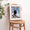 Wash Your Plttle Paws Bathroom Black Cat Wall Art Prints Canvas Painting Poster Picture For Living Bed Room Home Decor
