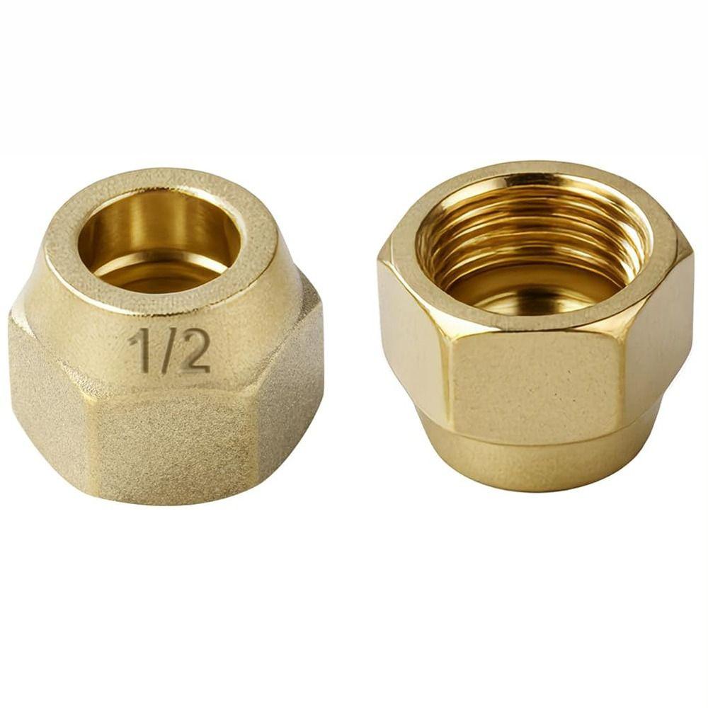 Nové mosazné převlečné matice 1/4" 3/8" 1/2" 5/16" 1/8" 3/4" Zesílené převlečné trubkové fitinky Prodlužovací spojky pro potrubí klimatizace