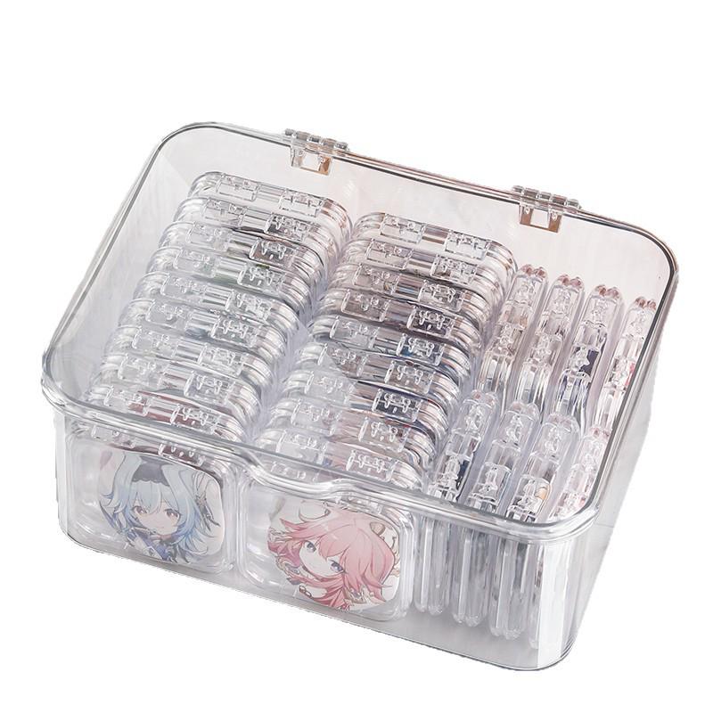Großer Schreibtisch-Organizer mit Deckel: Transparente Acryl-Staubschutzbox für Anime-Merchandise & Familienmedizin