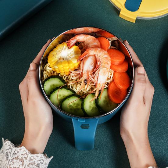 900ml/1200ml Nudelskål Lett å oppbevare Stor kapasitet 304 Rustfritt stål Rustfritt Blandeskål Nudler