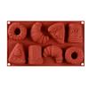 Silicone Baking Mold with 8 Cavities for Donuts Croissants Cake Slices and Holiday Shapes Flexible Non-Stick Bakeware for Christmas Baking