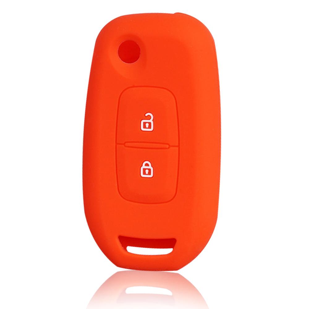 

Silicone Key Cover Cap for Renault Logan 2 Captur Sandero Stepway Duster 2019 2020 2button Car Key Cover Case Car Accessories красный