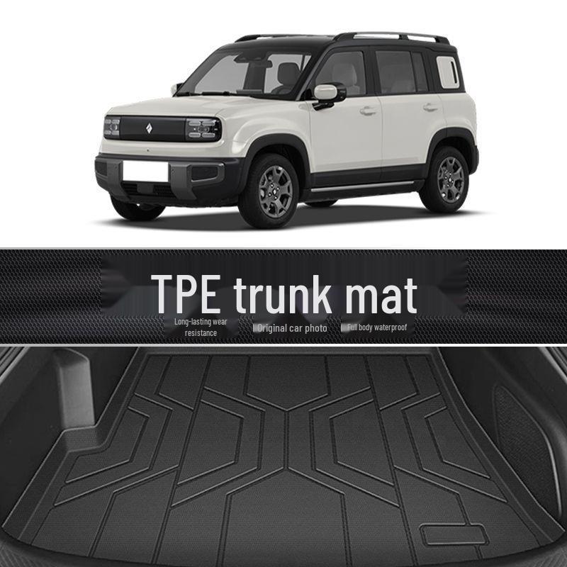 New Yueye PLUS TPE Floor Mats: Full Coverage for Baojun Driver's Side & Trunk