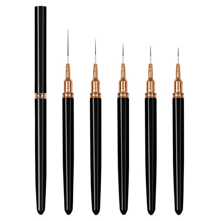 5Pcs Nail Art Brushes,Super Fine Thin Liner Nail Brush Set for Nail Gel Polish Painting Designs Gifts for Women Girls