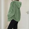 Women's Plush Velvet Hooded Cardigan: Stylish, Loose-Fit Sweater for Autumn/Winter