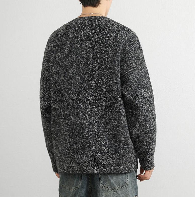 Men's Casual Button-Up Knitwear: Warm, Trendy, Versatile Pullover for Autumn & Winter.