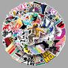 50pcs Trendy Hip Hop Dance Cartoon Stickers - Waterproof Decoration for Skateboards, Laptops, and More