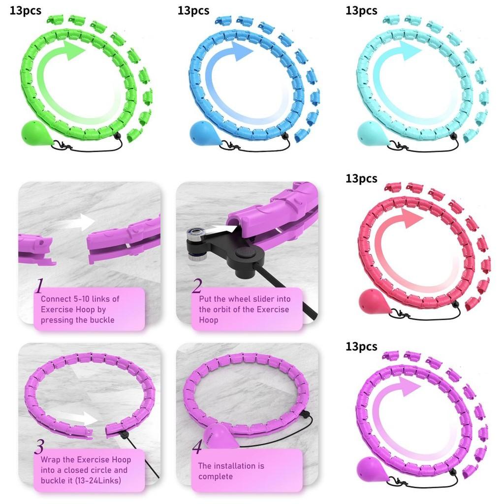 Smart Detachable Hula Hoop For Women With Comfortable Grip And Stylish Colors For Fitness