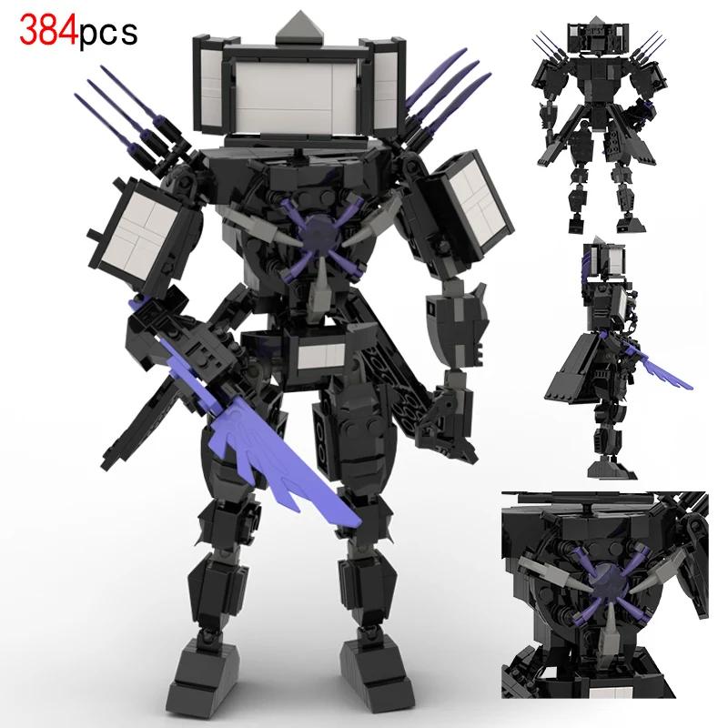 MOC Skibidi Toilet Action Figure Building Blocks Titan Clock Man Upgrade 4.0 Bricks DlY Toys For Kid Christmas Birthday Gifts