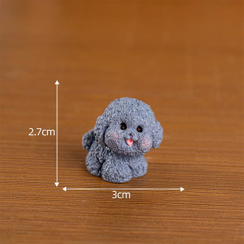 Cute Resin Mini Dog Puppy Animal Miniature Figure Home Ornament For Fairy Garden Micro Landscape Kawaii Potted Decorations