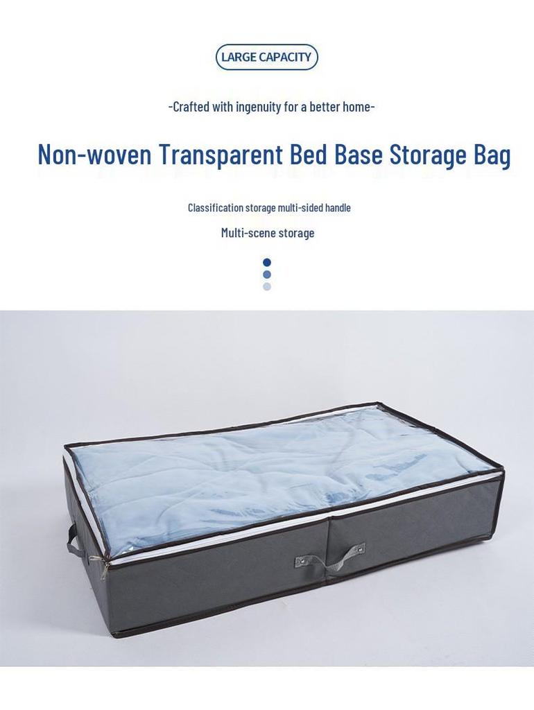 Foldable Dustproof Under-bed Storage Box for Clothes, Quilts, and Toys
