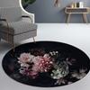 Flower Oil Painting Art Round Rugs Peony Rose Sofa Carpet Home Living Room Bedroom Bathroom Floor Mats Print Decorate Carpet