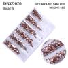 Long Bag Nail Art Jewelry Glass Flat Bottom Diamond Nail Art Diamond Nail Art Jewelry Mixed